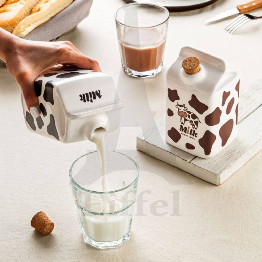 ظرف شیر سرامیکی (طرح پاکت)